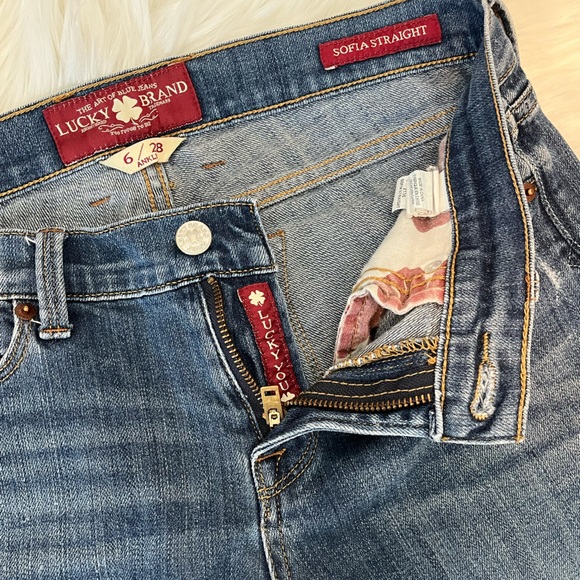 Lucky Brand Sofia Straight 6/28 Blue Jeans - Picture 5 of 8